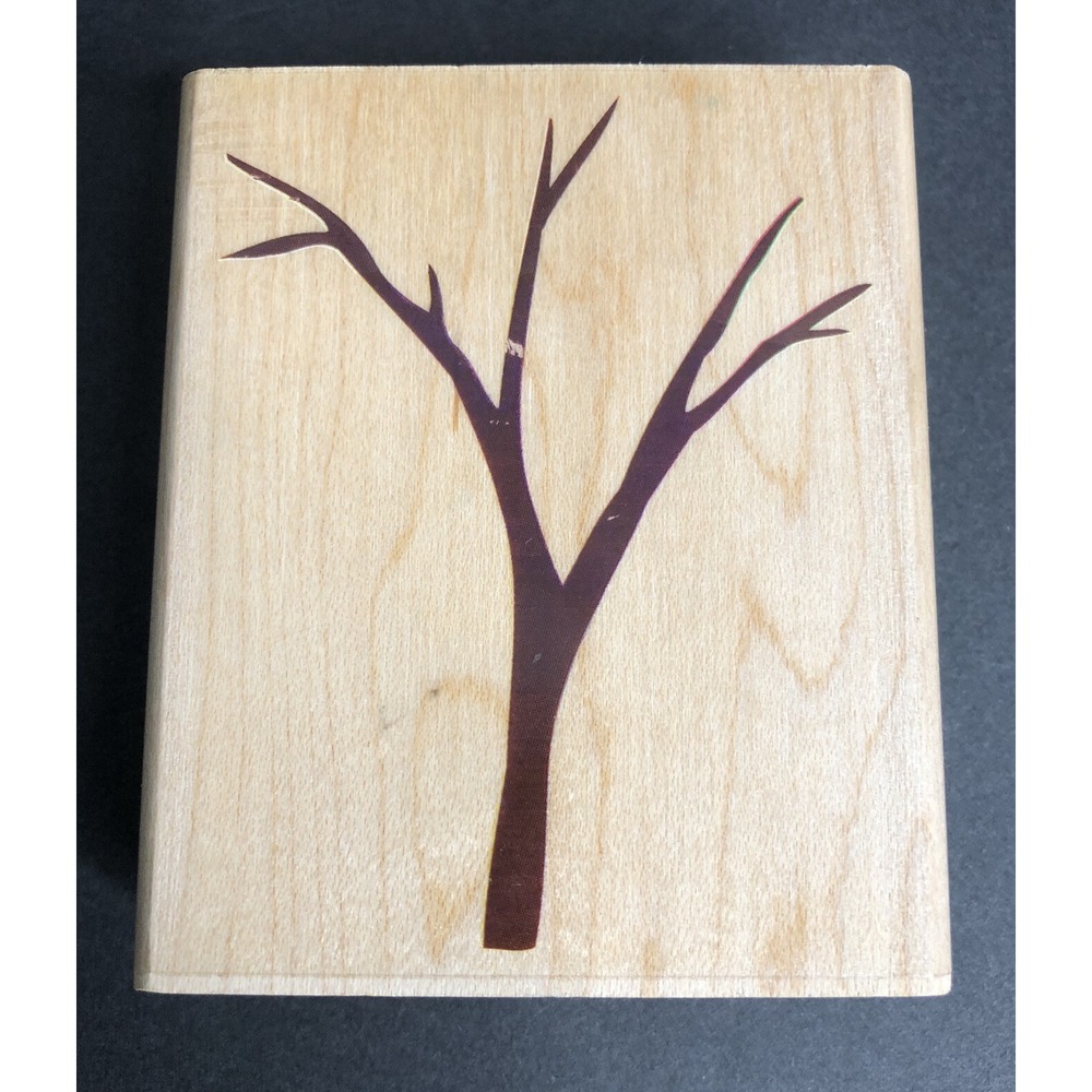 Rubber Stampede Posh Impressions Rubber Stamp Bare Tree Frame Wood Mounted